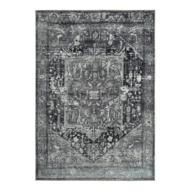 Oriental Indoor Rug, Rectangle 6'7" x 9'