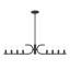 Luminaire suspendu unique et remarquable à 8 lumières noir mat d'yahli