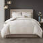 Ensemble de housse de couette pour lit très grand en mélange de coton blanc 3 pièces N Natori Hanae-1143729521-1143729527