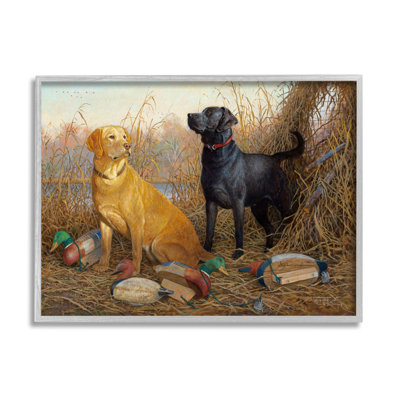 «Hunting Dogs with Decoys» par Hayden Lambson, reproduction d'art sur toile