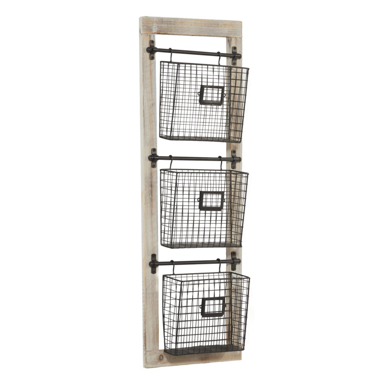 Haubert Wall Organizer with Wall Baskets