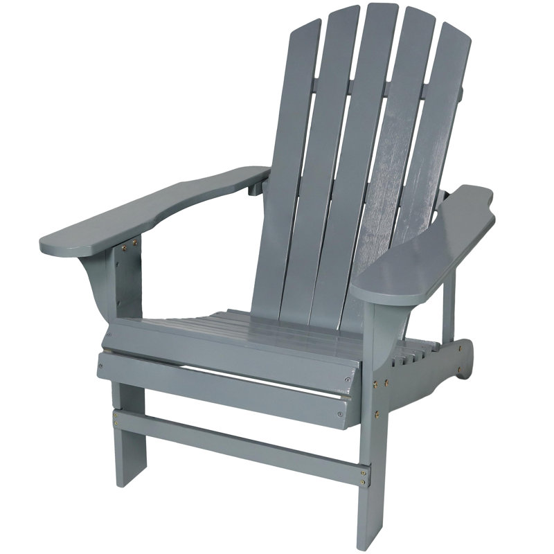 Chaise Adirondack en bois massif Tubeeuse, Blanc