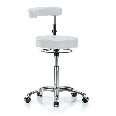 Khorawa Adjustable Height Lab Stool with Removable Casters/Wheels