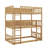 Twin Triple-Layer Rubber Wood Bunk Bed Complete With Ladders And Protective Guardrails-1323980651
