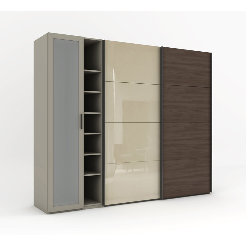 Blocco 3 Door Manufactured Wood Wardrobe