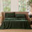 MooMee Sheet Set Extra Deep Pocket 100% Washed Cotton Linen Like Textured Lightweight Breathable-414295188-404490831