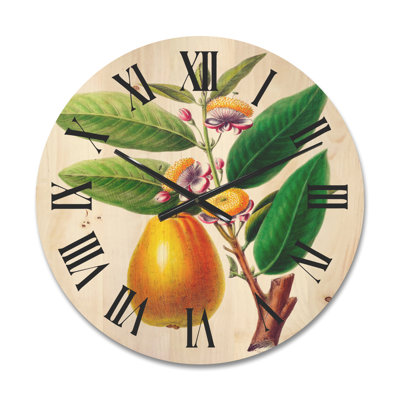 Vintage Fruits I - Farmhouse Wood Wall Clock