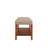 Charla Beige Fabric & Oak Finish Bench