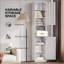 Armoire de rangement avec 2 portes de grange et 1 tiroir, unité de rangement étroite, tablettes réglables, armoire de plancher pour salle de bain, salon, entrée, cuisine-1118547142