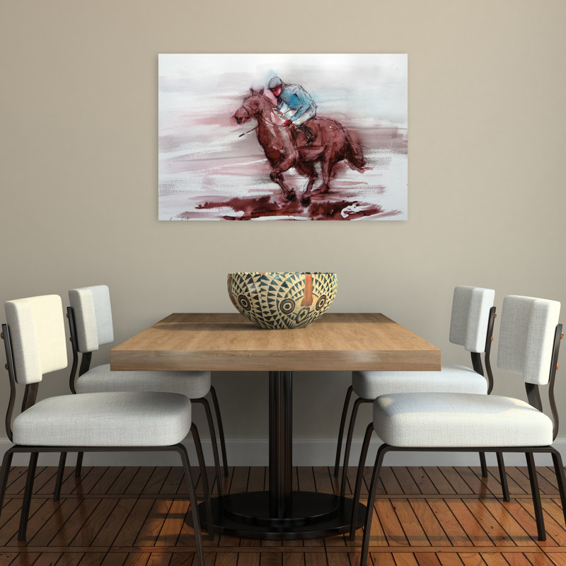 Art contemporain cheval galopant au galop