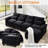 118'' Modern 4-Seater Sectional Sofa, Living Room L-Shaped Upholstered Sofa, Comfortable Cloud Couch, with Ottoman-115281867