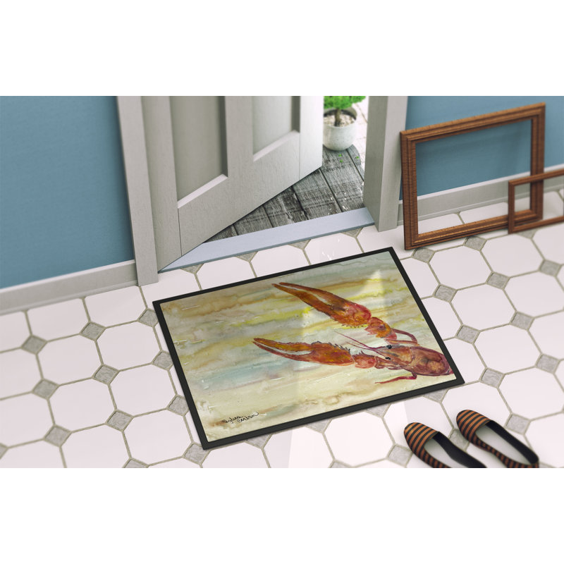 Tapis d’extérieur antidérapant intérieur/extérieur antidérapant crawfish Cale, Rectangle 2 pi x 3 pi