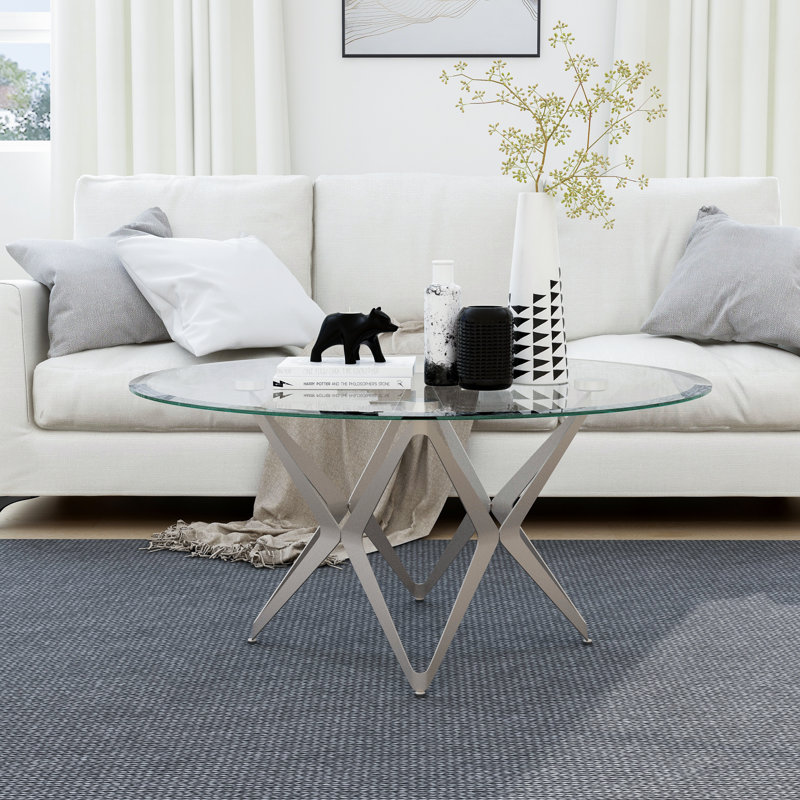 Alailah Glass Top Coffee Table