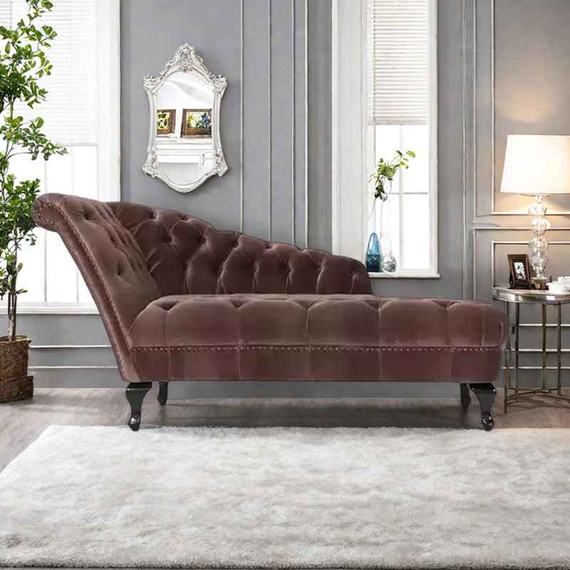 Chaise longue d'intérieur Modern Living, Orienté à gauche (vu de face), Café foncé