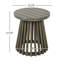 Table d'appoint ronde ronde en bois d'acacia pour terrasse et jardin