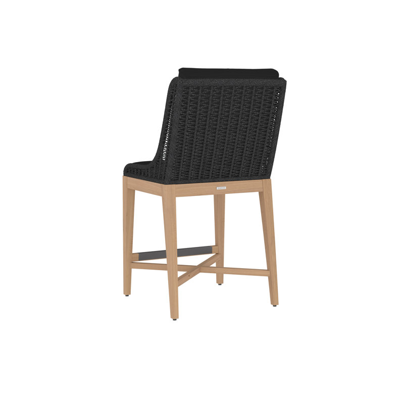 Sorrento Outdoor Bar Stool, 26", Black
