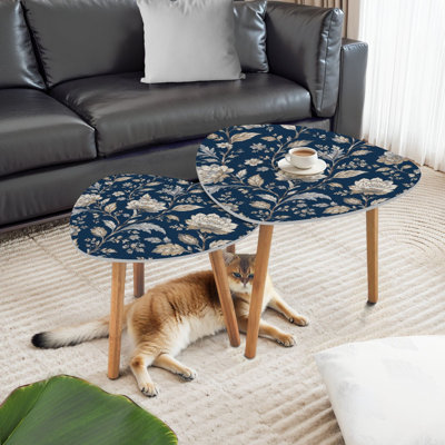 Ensemble de 2 tables basses gigognes Triangle