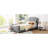 Gray Velvet Twin Daybed With Stylish Stripe Headboard - & Appealing Upholstered In Fashionable And Strong Attractive Design-1137909357