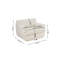 Fauteuil d'appoint pivotant avec dossier ergonomique Crosby-115319614