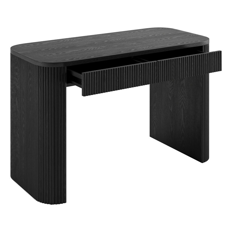 Bureau rectangulaire en bois massif 47,5 po Carter, Noir