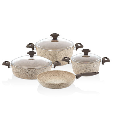 Tiberius 7 - Piece 100% GRANITE COATED Cookware Set