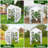 Walk-in Greenhouse for Outdoors,4.7'x7'x6.4' Protected Plant Garden Hot House with Roll-Up Zippered Door,3-Tier Shelves Small Steel Frame Grow House for Patio Backyard-125218905-125218907