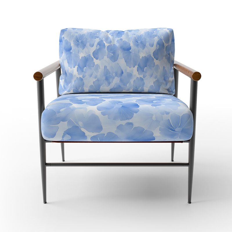 Chaise d'appoint Floral, Accoudoirs ronds