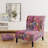 Pink And Gold Glitter Abstract - Velvet Upholstered Patterned Accent Slipper Chair