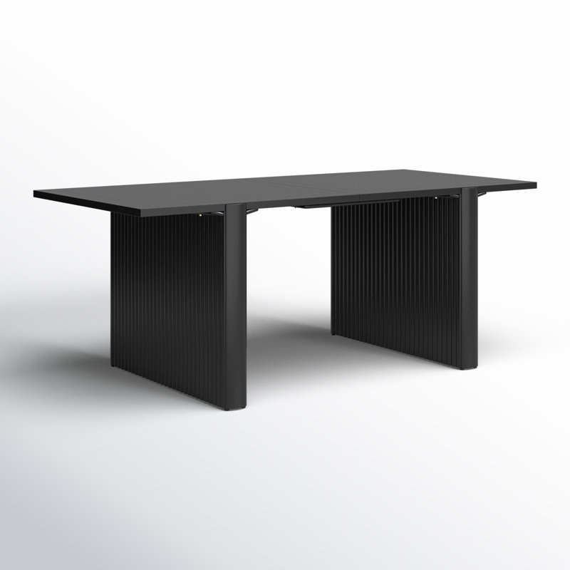 Sumrall Rectangular Dining Table, Black, 29.9" H x 77.95"L x 37"W