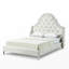 Lit plateforme capitonné en lin avec garniture cloutée-25255268-25255270-25255272