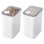 Ensemble de 2 petits pots de cuisine hermétiques avec bouchon verseur amovible iDesign - blanc