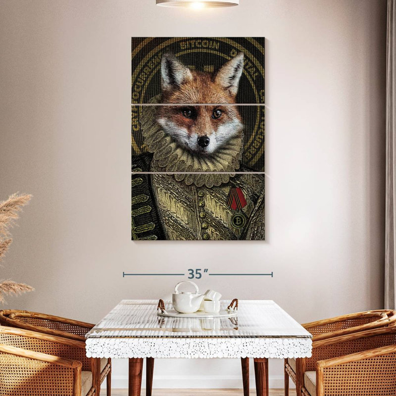 Ketti Funny Bitcoin Fox, 50" H x 32" W