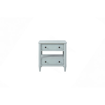 Open Nightstand With 2 Drawers