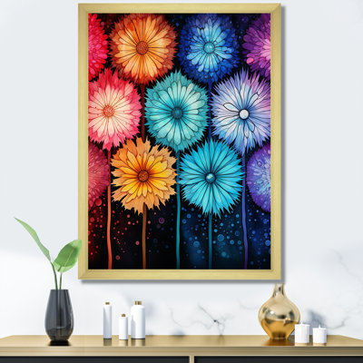 Feux d'artifice colorés et colorés - collages abstraits, art mural