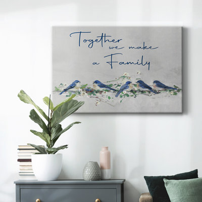 Toile tendue avec galerie Bluebird Family