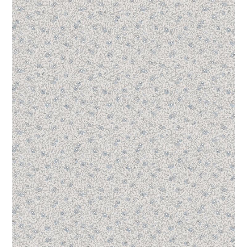 Jordnara Floral Wallpaper Roll, Misty Blue