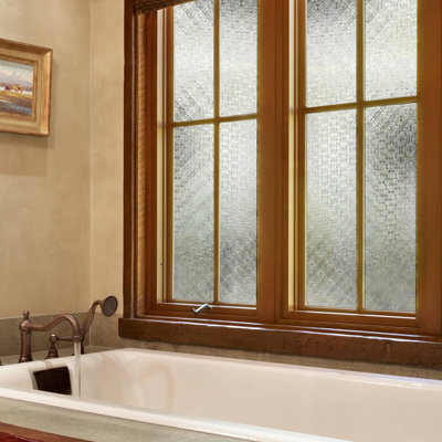 Glassy Petals Design Glass Accent Window Film, 17.3Inch X 47.2Inch