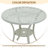 31'' Round Cast Aluminum Outdoor Dining Table with 1.9'' Umbrella Hole-510368089