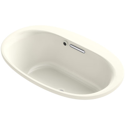 Underscore 66 in. Acrylic Oval Drop-in Air Bath Bathtub with Bask Heated Surface in Sandbar Underscore 66 in. Acrylic Oval Drop-in Air Bath Bathtub with Bask Heated Surface in Sandbar