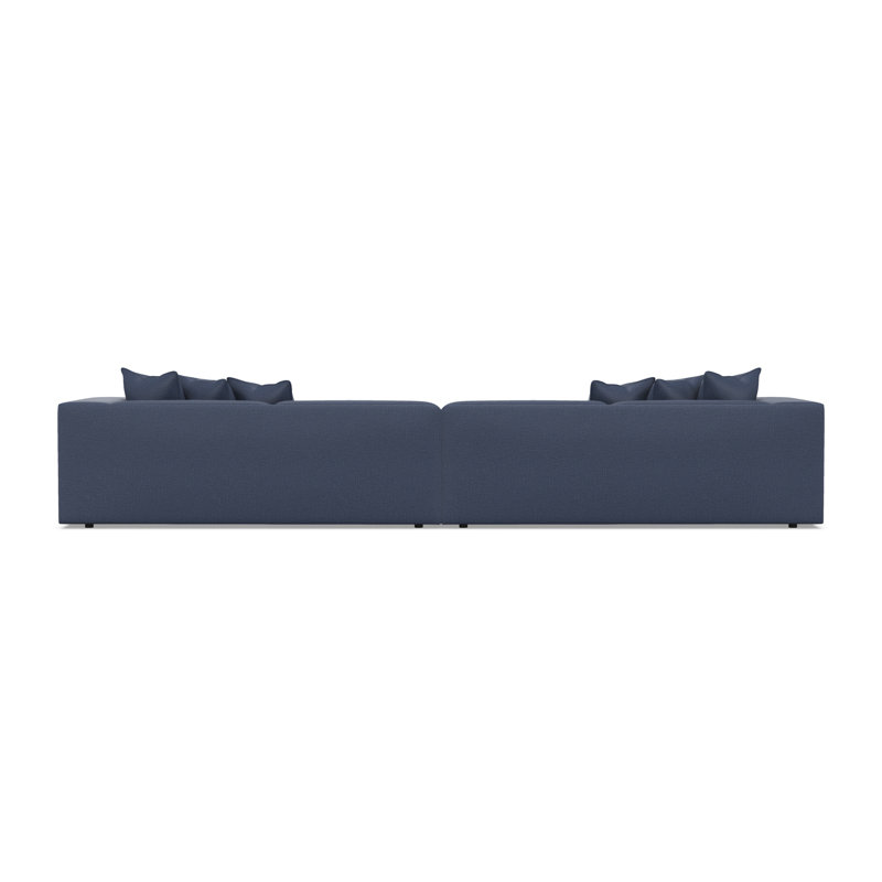 Bliss Sectional, Blue Polyester