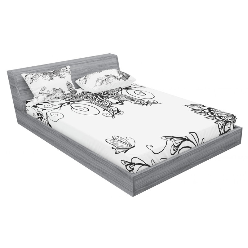 Microfiber Sheet Set, Queen Sheet Set with Fitted Sheet