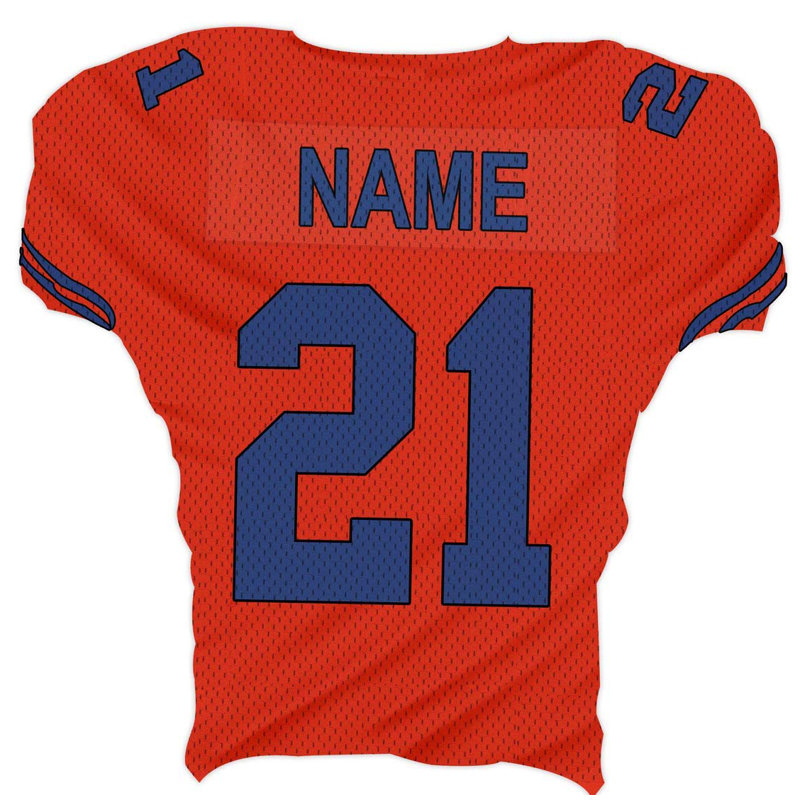 Décalcomanie murale nom et numéro personnalisé jersey, H 24 po x l 24 po, Orange