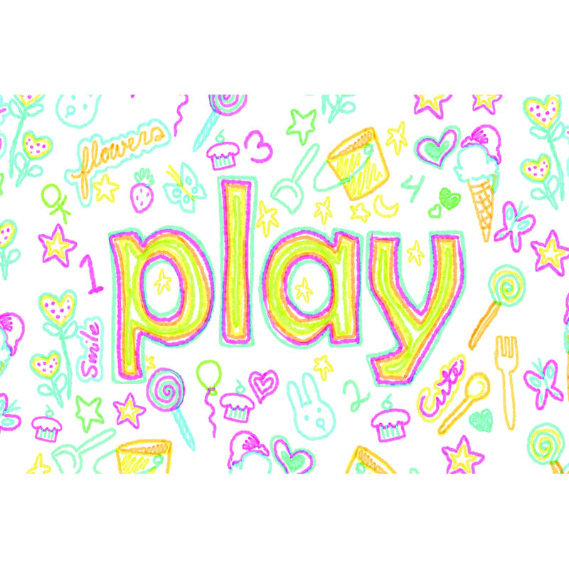 Play - Art textuel sur toile tendue, H 8 po x l 12 po