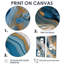 «Blue and White Marble Dreams», art mural sur toile bleue-127891906-127891909-127891916