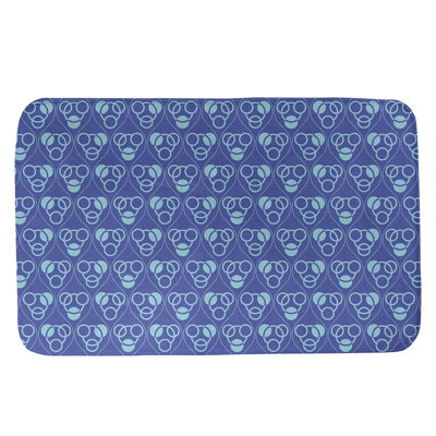 Tapis de bain géométrique rectangulaire antidérapant Circles Waves