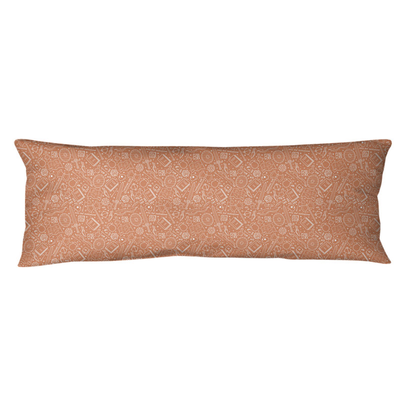 Coussin lombaire rpg, Bourre en polyester, Orange / blanc