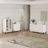 Abbey 32" Modern Accent Cabinet with Adjustable Shelves and Metal Legs in White-1412652219