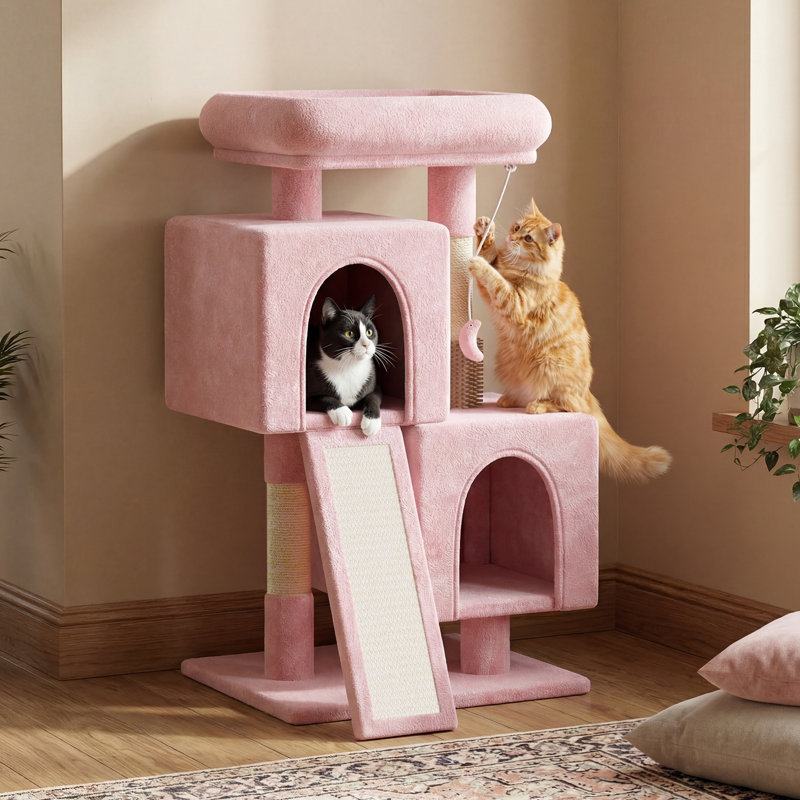 Maison pour chat 34 po H, Rose