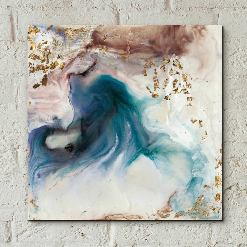 «Teal Illumination» par Lila Bramma, H 12 po x l 12 po x P 0,13 po