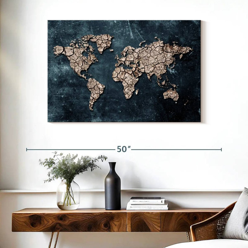 Carte du monde Aliaz, H 26 po x l 39 po